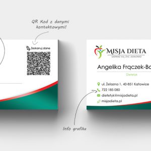 Wizrytówka dietetyka Misja Dieta